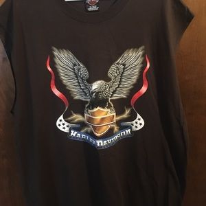 Harley Davidson tank stop sleeveless 2x al muth black River falls Wisconsin